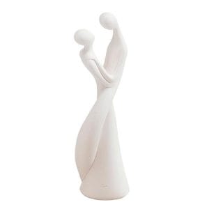 Statuina innamorati treccia bianca Fantin Argenti