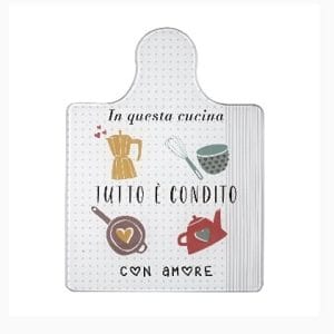 Tagliere sottopentola in vetro