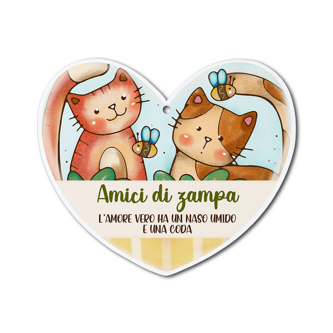 Calamita cuore in legno con frasi - immagine 14